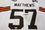 Clay Matthews Cleveland Browns signed football jersey GA COA