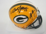 Brett Favre, Bart Starr, Aaron Rodgers GB Packers signed autographed mini helmet Certified Coa