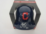 Francisco Lindor Cleveland Indians signed autographed mini helmet Global Coa