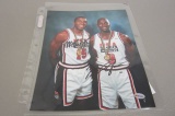Michael Jordan, Magic Johnson signed autographed 8x10 Photo Certified Coa