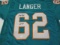 Jim Langer Miami Dolphins Hand Signed Autographed Jersey JSA Certified.