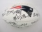 2017 New England Patriots Team Signed Autographed Logo Football Brady/Gronkowski/Edner/Butler/Edelma