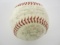 1960 Cleveland Indians Team Signed Autographed Baseball Bell/Siebert/Dicken/Tiant/Brown/Colavito and