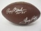 Roger Staubach & Tony Dorsett Dallas Cowboys Dual Signed Autographed Football Paas Certified.