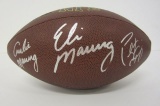 Peyton Manning/Eli Manning/Archie Maning Hand Signed Autographed Football Paas Certified.