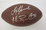 Troy Aikman/Michael Irving Dallas Cowboys Hand Signed Autographed Football Paas Certified.