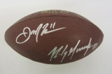 Rob Gronkowski/Julian Edelman New England Patriots Hand Signed Autographed Football Paas Certified.