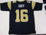 Jared Goff Rams Hand Signed Autographed Jersey GAI Certified