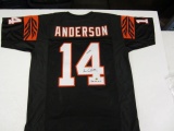 Ken Anderson Hand Signed Autographed Jersey CAS Certified.
