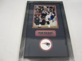 Tom Brady New England Patriots Hand Signed Autographed Framed 8x10 Photo PSAS Certified.