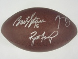 Aaron Rodgers/Bart Starr/Brett Favre Green Bay Packers Hand Signed Autographed Football PSAS Certifi