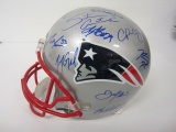 2017 New England Patriots Team Signed Autographed Football Helmet Belichick/Brady/Gronkowski/Edelman