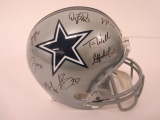 2017 Dallas Cowboys Team Signed Autographed Football Helmet Elliott/Prescott/Williams/Bryant and Oth