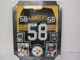 Jack Lambert Pittsburgh Steelers Hand Signed Autographed Matted Framed Jersey GAI Certified