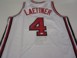 Christian Laettner Team USA Hand Signed Autographed Jersey JSA Certified.