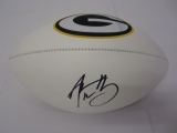 Aaron Rodgers Green Bay Packers Hand Signed Autographed Logo Football Paas Certified.