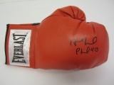 Evander Holyfield Hand Signed Autographed Red Everlast Boxing Glove Paas Certified.