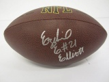 Ezekiel Elliott Dallas Cowboys Hand Signed Autographed Football Paas Certified.