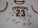 2016 Cleveland Cavaliers Team Signed Autographed Lebron James Jersey Signed By James,Smith,Love,Irvi