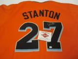 Giancarlo Stanton Miami Marlins Hand Signed Autographed Jersey Paas Certified.