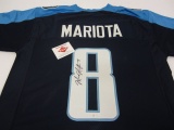 Marcus Mariota Tennessee Titans Hand Signed Autographed Jersey Paas Certified.