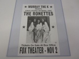 Ronnie Spector The Ronettes Hand Signed Autographed Poster Paas Certified.