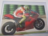 Valentino Rossi Hand Signed Autographed Poster Paas Certified.