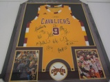 2015-2016 Cleveland Cavaliers Team Signed Autographed Framed Matted Jersey James,Love,Irving,Smith,S