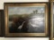 ORIGINAL OIL PAINTING TWO WHITE BIRDS SCENERY