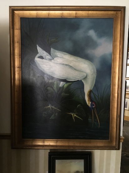 STEVE ROGERS SIGNED ORIGINAL OIL PAINTING WHITE BIRD