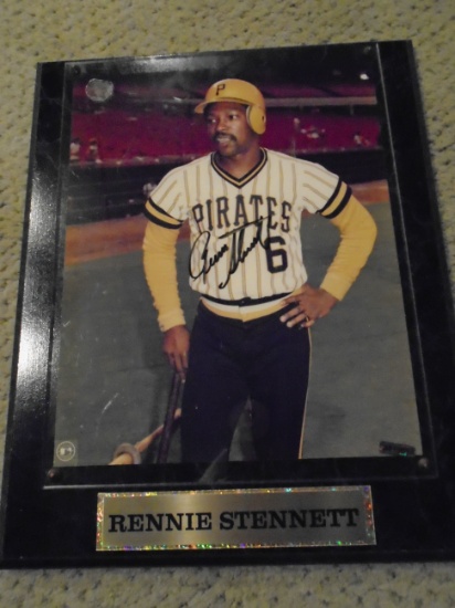 Rennie Stennett Autographed Plaque.