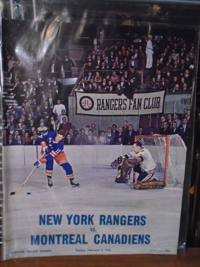 1968 Hockey Program (Rangers vs. Canadiens).