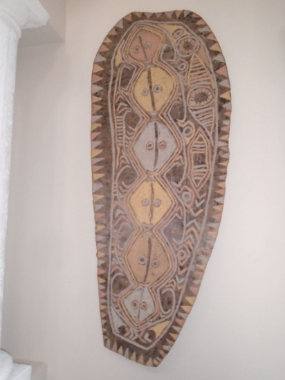 Wooden carved African Hat, worn for special ocassions