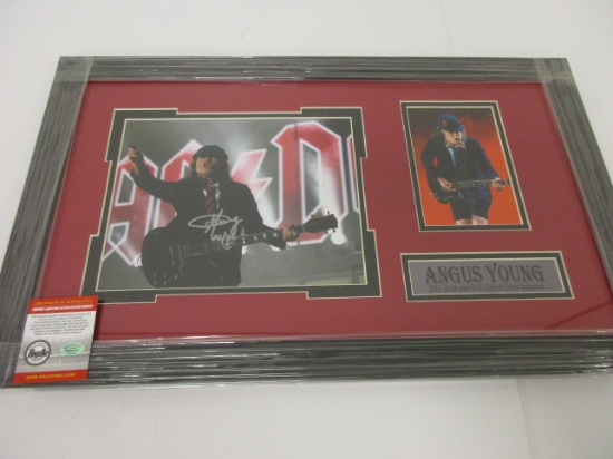 Angus Young signed autographed framed 8x10 photo Certified Coa
