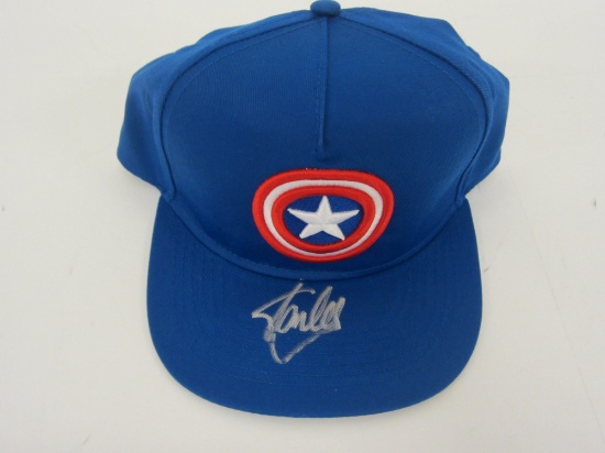 Stan Lee signed autographed Captain America Hat Global Coa