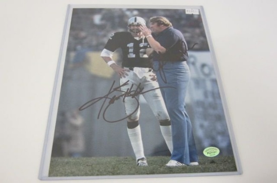 Ken Stabler, John Madden,Oakland Raiders signed autographed 8x10 Photo Certified Coa