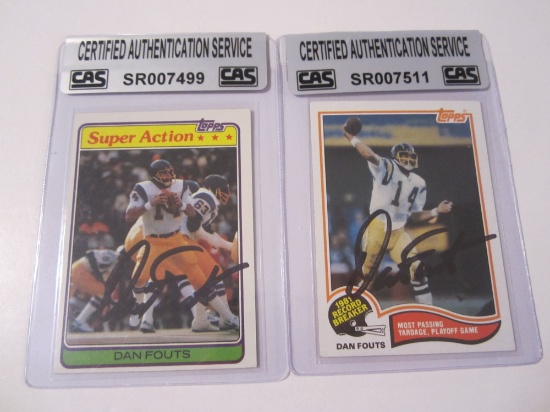 Dan Fouts, San Diego Chargers signed autographed Lot of 2 Cards CAS COA