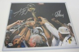 Tim Duncan, Kawhi Leonard,Danny Green, Tony Parker SA Spurs signed 8x10 Photo PAAS Coa