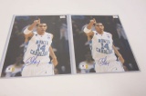 Danny Green, North Carolina Tar Heels Witness signed Lot of 2 8x10 Photos Global Coa