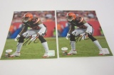 Joe Haden,Cleveland Browns signed autographed Lot of 2 8x10 Photos JSA Coa