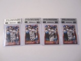 Carlos Santana Cleveland Indians signed autographed Lot of 4 Cards CAS COA