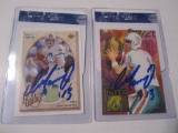 DAN MARINO DOLPHINS SINGED AUTOGRAPH CARD LOT (2) GA COA