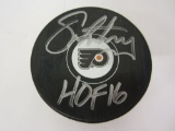 Eric Lindros Philadelphia Flyers signed autographed hockey puck Certified Coa