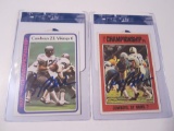 ROGER STAUBACH COWBOYS SINGED AUTOGRAPH CARD LOT (2) GA COA