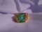 Men's emerald and diamond ring