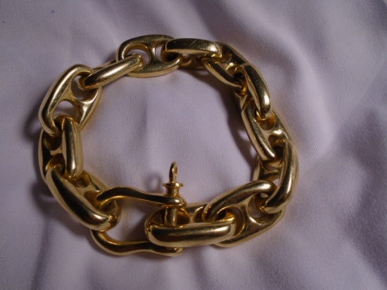 18kt yellow gold chain bracelet.