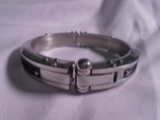 Mens stainless steel cuff bracelet.