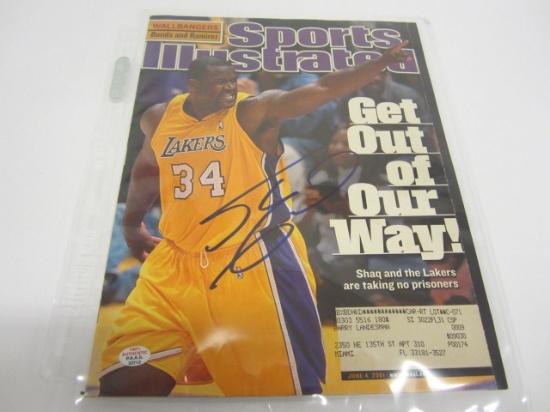 Shaquille Oâ€™Neal Los Angeles Lakers Hand Signed Autographed Sports Illustrated Magazine Paas Certi