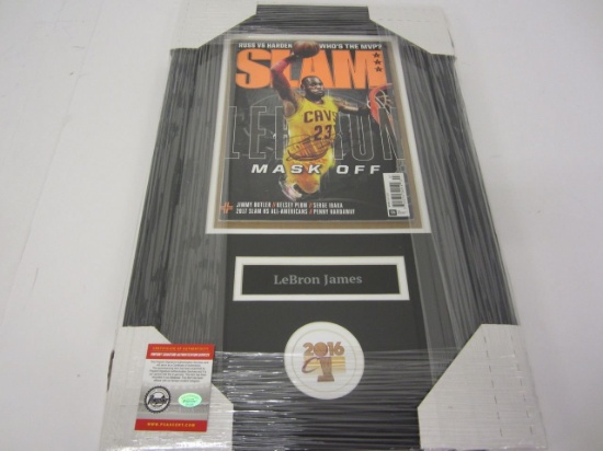 Lebron James Cleveland Cavaliers Hand Signed Autographed Framed Matted 8x10 Photo PSAS Certified.