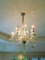 Clear crystal chandelier, 10 lights.